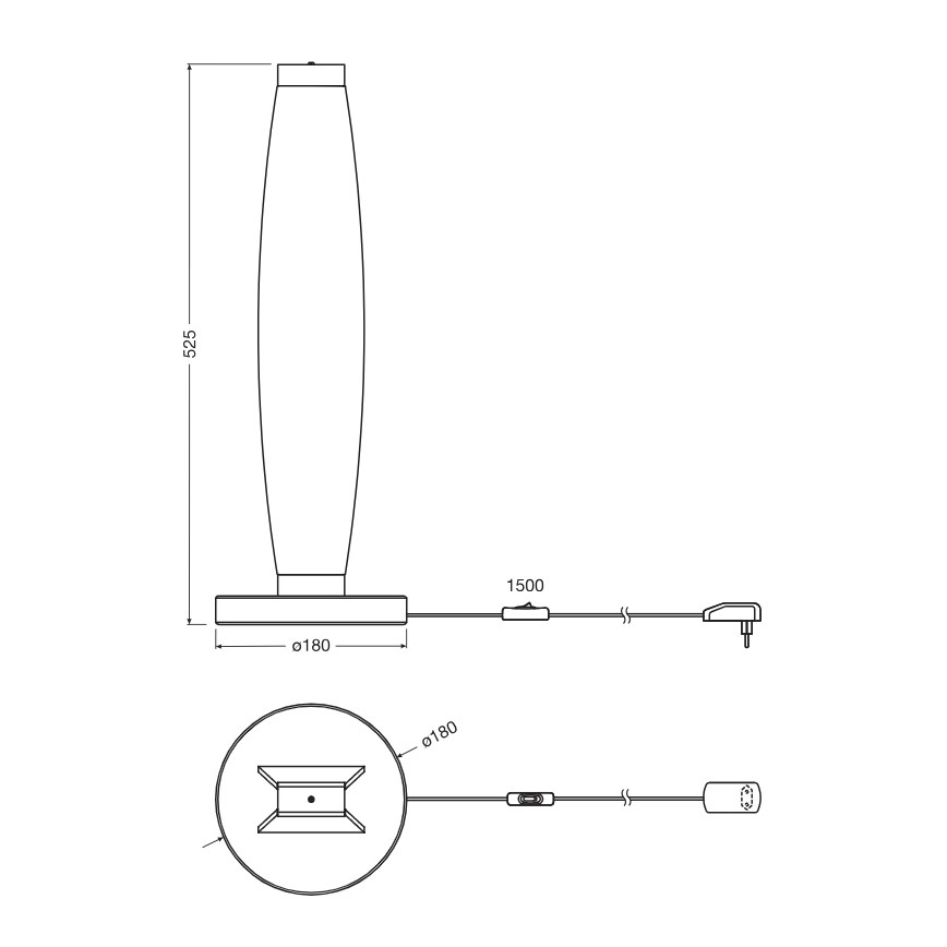 Osram - Lampa stołowa LED DECOR FLAT LED/13W/230V szara
