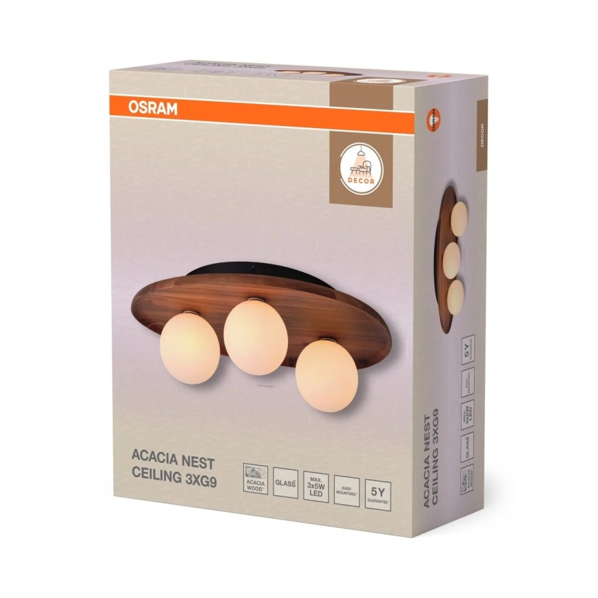 Osram - Lampa sufitowa ACACIA NEST 3xG9/5W/230V akacja