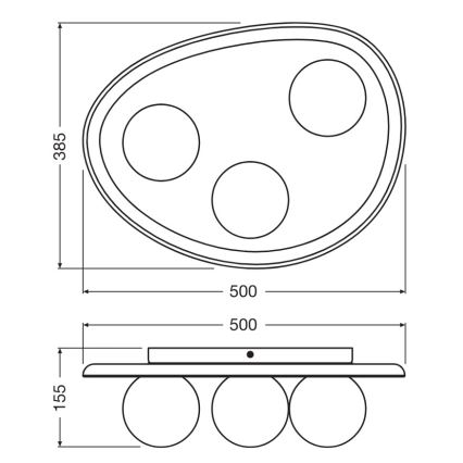 Osram - Lampa sufitowa ACACIA NEST 3xG9/5W/230V akacja