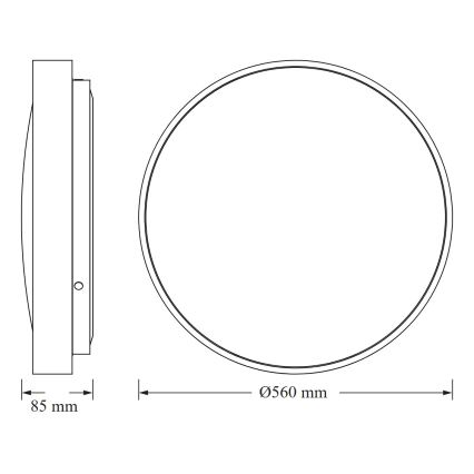 Osram - Lampa sufitowa CEILING LUXO LED/60W/230V Ø 56 cm, złota