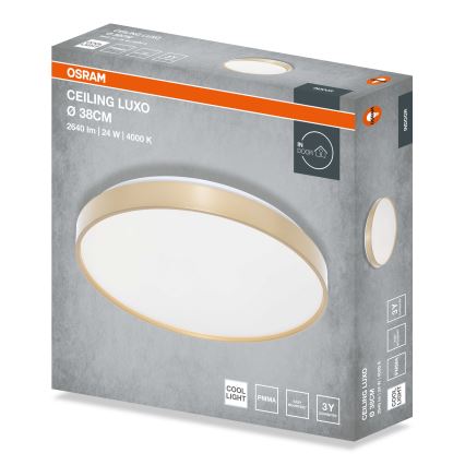Osram - Lampa sufitowa LED CEILING LUXO LED/24W/230V Ø 38 cm złota