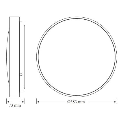 Osram - Lampa sufitowa LED CEILING LUXO LED/24W/230V Ø 38 cm złota