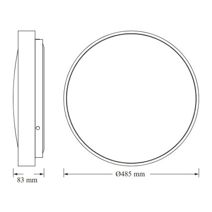 Osram - Lampa sufitowa LED CEILING LUXO LED/36W/230V, śr. 49 cm, czarna