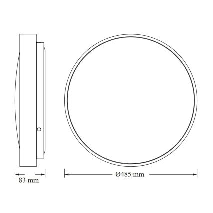 Osram - Lampa sufitowa LED CEILING LUXO LED/36W/230V śr. 49 cm złota