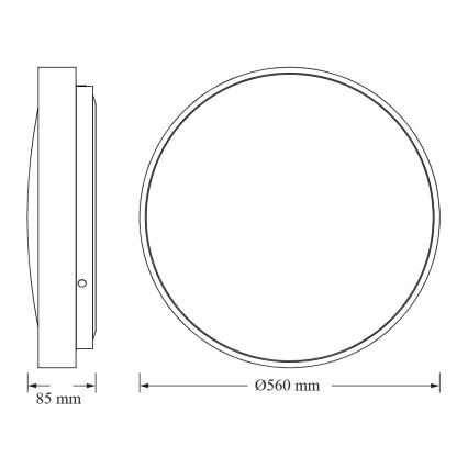 Osram - lampa sufitowa LED CEILING LUXO LED/60W/230V, śr. 56 cm, biała