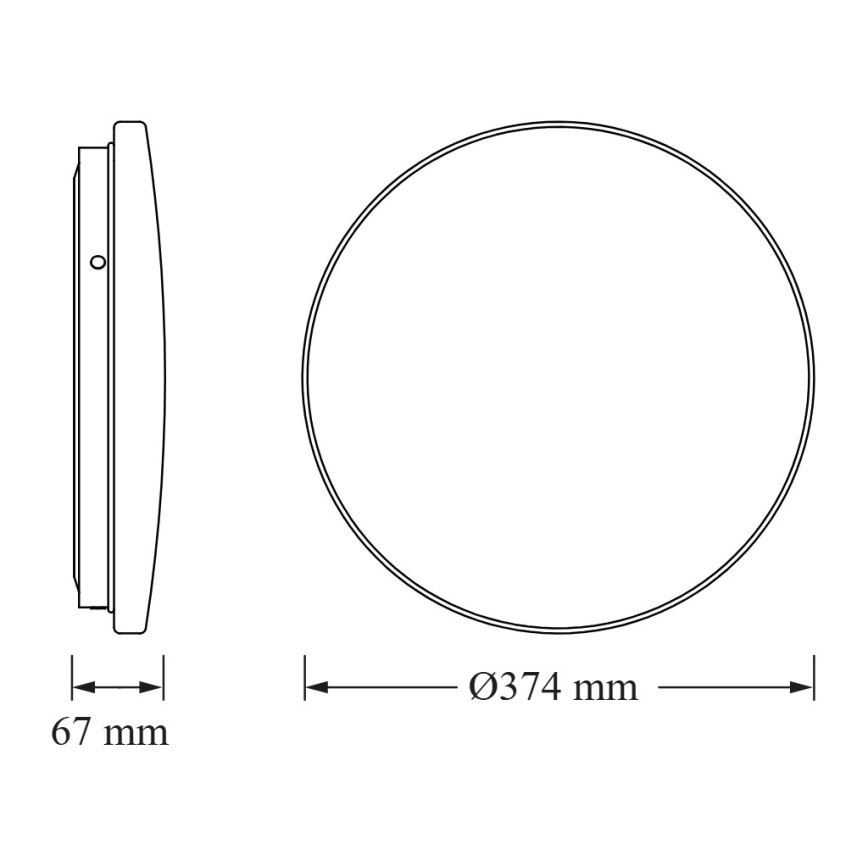 Osram - LED plafon z czujnikiem zmierzchu CEILING ROUND LED/24W/230V 4000K Ø 37 cm biały