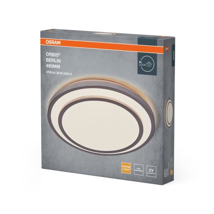 Osram - Lampa sufitowa LED ORBIS BERLIN LED/36W/230V Ø 49,2 cm srebrna
