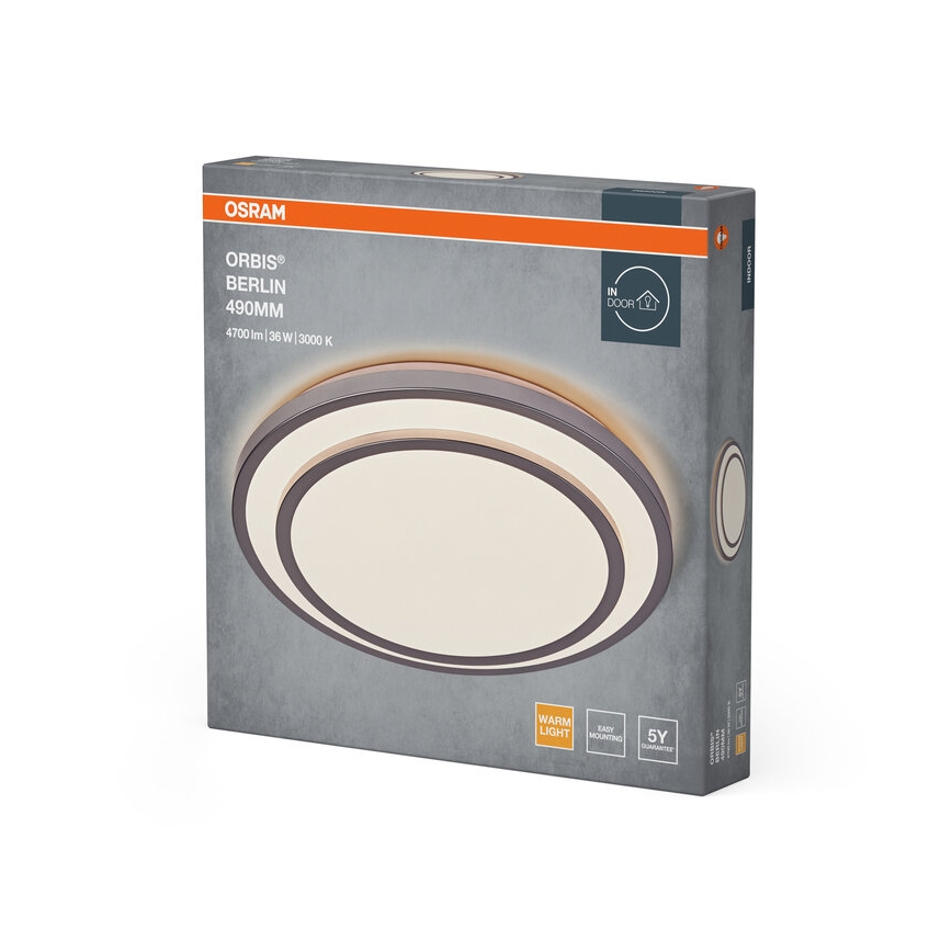 Osram - Lampa sufitowa LED ORBIS BERLIN LED/36W/230V Ø 49,2 cm srebrna