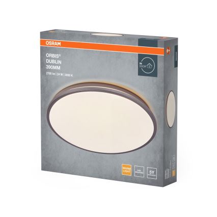 Osram - Lampa sufitowa LED ORBIS DUBLIN LED/24W/230V śr. 39 cm srebrna