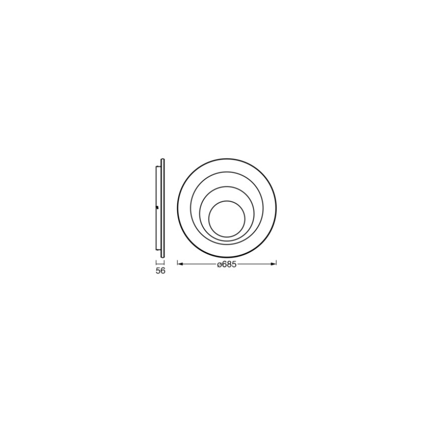 Osram - Lampa sufitowa LED ORBIS SPIRAL LED/63W/230V średnica 68,5 cm
