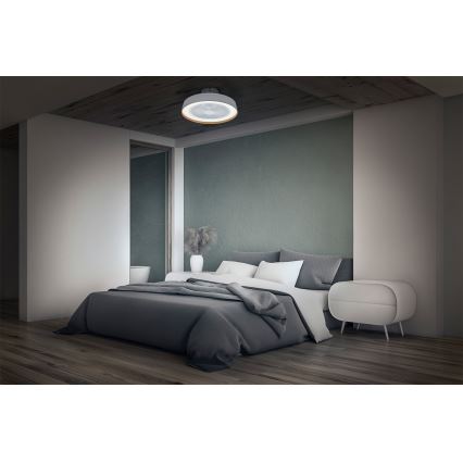 Osram - Lampa sufitowa LED z regulacją jasności i wentylatorem LED/49W/230V 2700-6500K biały/złoty + pilot zdalnego sterowania