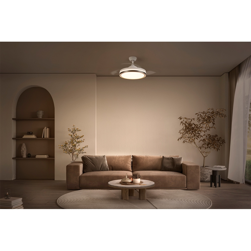 Osram - Oprawa sufitowa LED z wentylatorem CEILING FAN LED/66W/230V 3000/4000/6500K biała + zdalne sterowanie