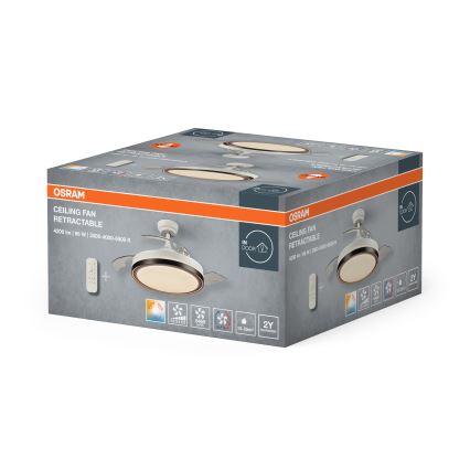 Osram - Oprawa sufitowa LED z wentylatorem CEILING FAN LED/66W/230V 3000/4000/6500K biała + zdalne sterowanie