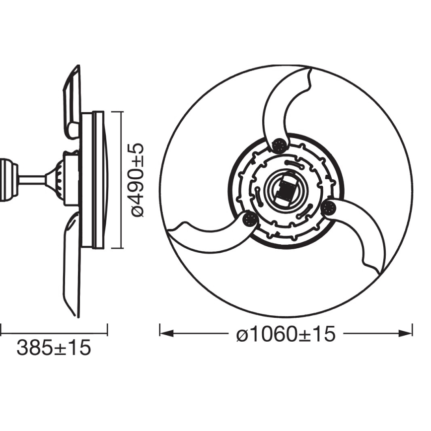 Osram - Oprawa sufitowa LED z wentylatorem CEILING FAN LED/66W/230V 3000/4000/6500K biała + zdalne sterowanie