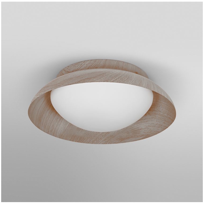 Osram - Lampa sufitowa ORBIS MILAN 2xE27/10W/230V średnica 30,5 cm wykończenie w dekorze drewna