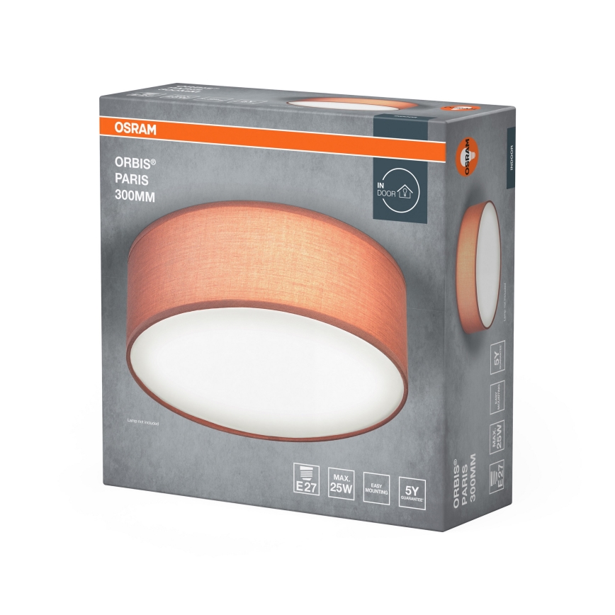 Osram - Lampa sufitowa ORBIS PARIS 1xE27/25W/230V śr. 30 cm brązowa