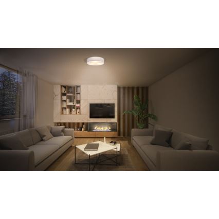 Osram - Lampa sufitowa ORBIS PARIS 1xE27/25W/230V, średnica 30 cm, biała