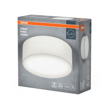Osram - Lampa sufitowa ORBIS PARIS 1xE27/25W/230V, średnica 30 cm, biała