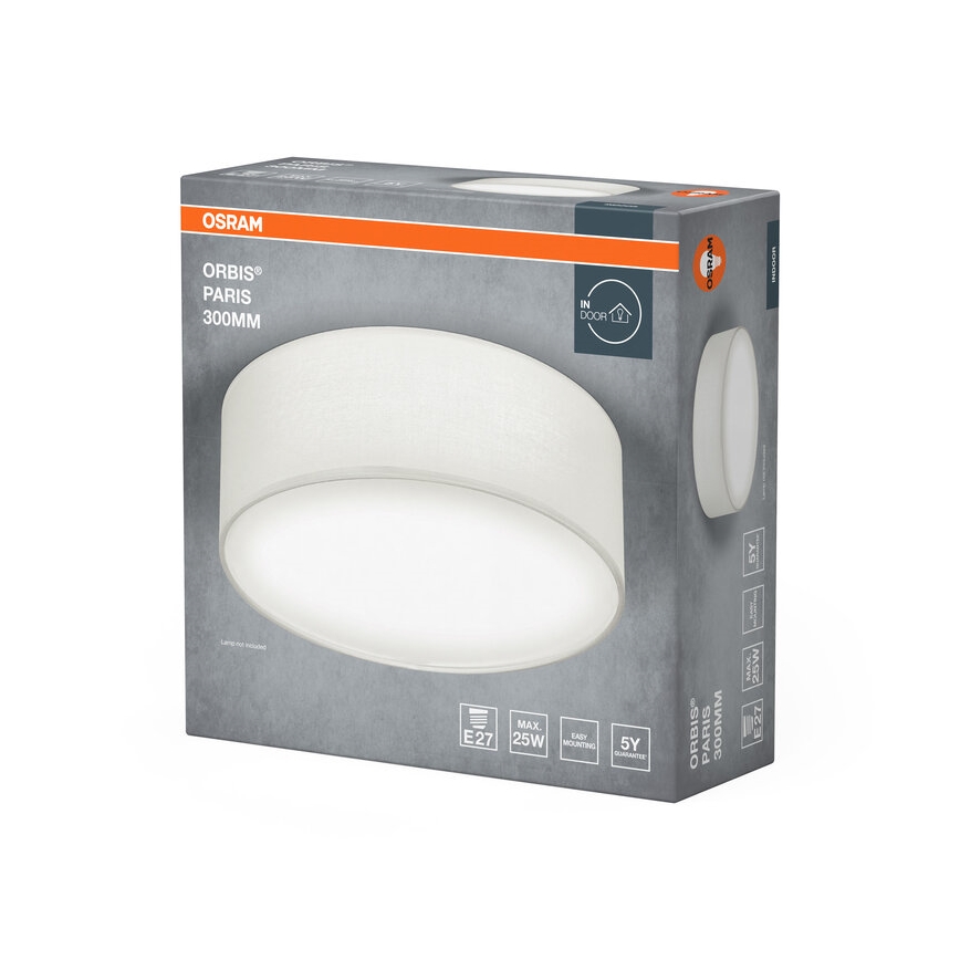 Osram - Lampa sufitowa ORBIS PARIS 1xE27/25W/230V, średnica 30 cm, biała