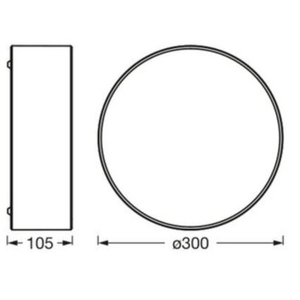 Osram - Lampa sufitowa ORBIS PARIS 1xE27/25W/230V, średnica 30 cm, biała