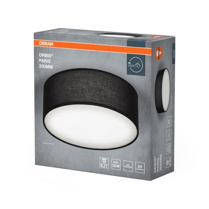Osram - Lampa sufitowa ORBIS PARIS 1xE27/25W/230V Ø 30 cm czarna