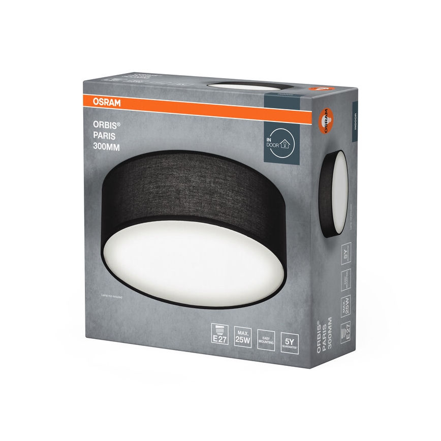 Osram - Lampa sufitowa ORBIS PARIS 1xE27/25W/230V Ø 30 cm czarna