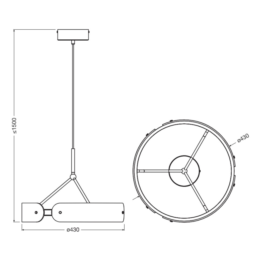 Osram - Lampa wisząca LED DECOR CURVE LED/33W/230V szara