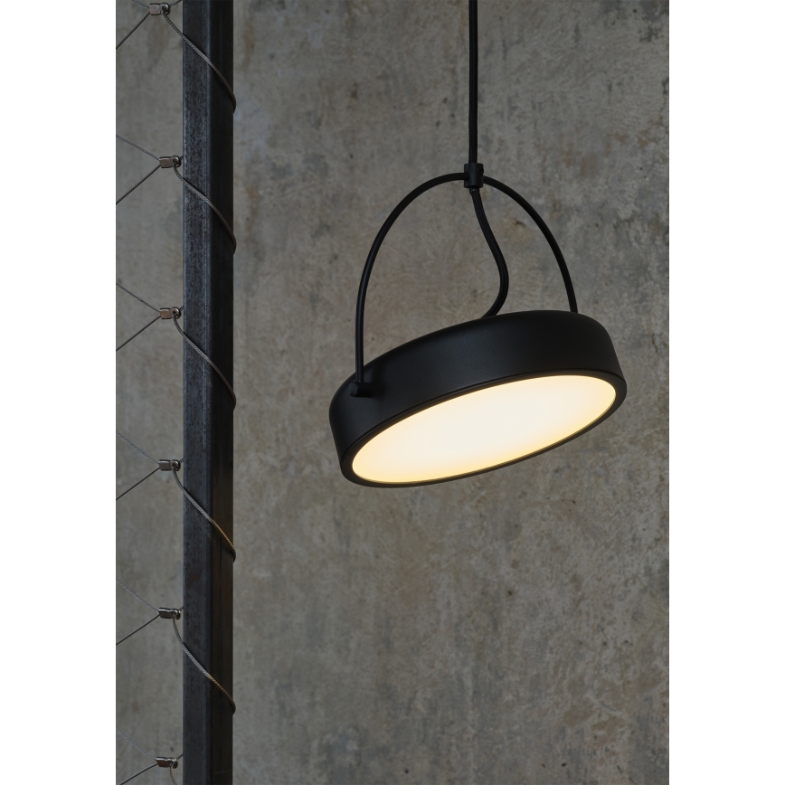 Osram - Lampa wisząca na lince DECOR PUCK LED/12W/230V CRI 90 czarna