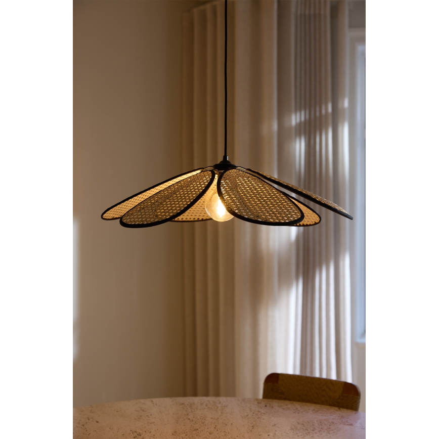 Osram - Lampa wisząca na lince DECOR RATTAN 1xE27/15W/230V Ø 58 cm beżowa/czarna