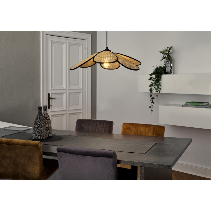 Osram - Lampa wisząca na lince DECOR RATTAN 1xE27/15W/230V Ø 58 cm beżowa/czarna