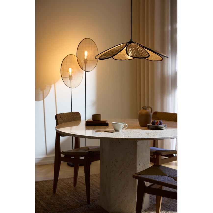 Osram - Lampa wisząca na lince DECOR RATTAN 1xE27/15W/230V Ø 58 cm beżowa/czarna