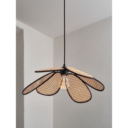 Osram - Lampa wisząca na lince DECOR RATTAN 1xE27/15W/230V Ø 58 cm beżowa/czarna
