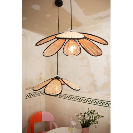 Osram - Lampa wisząca na lince DECOR RATTAN 1xE27/15W/230V Ø 58 cm beżowa/czarna