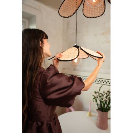 Osram - Lampa wisząca na lince DECOR RATTAN 1xE27/15W/230V Ø 58 cm beżowa/czarna
