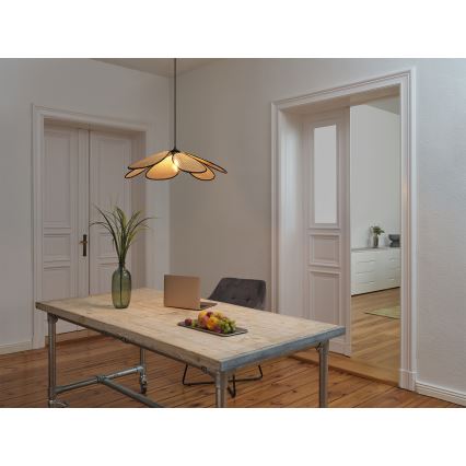 Osram - Lampa wisząca na lince DECOR RATTAN 1xE27/15W/230V Ø 69 cm beżowy/czarny