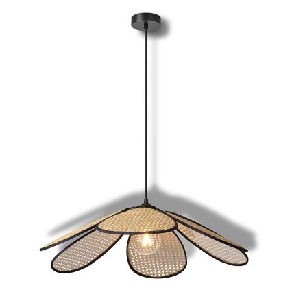 Osram - Lampa wisząca na lince DECOR RATTAN 1xE27/15W/230V Ø 69 cm beżowy/czarny