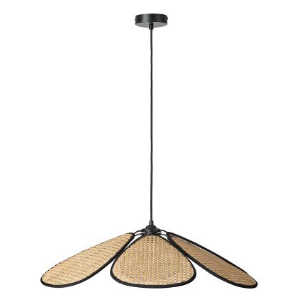 Osram - Lampa wisząca na lince DECOR RATTAN 1xE27/15W/230V Ø 69 cm beżowy/czarny