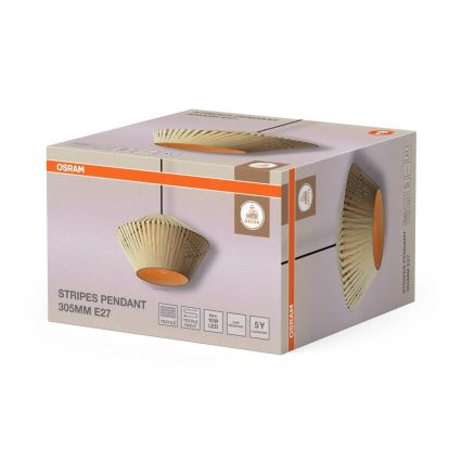 Osram - Lampa wisząca na lince DECOR STRIPES 1xE27/10W/230V śr. 30,5 cm beżowa