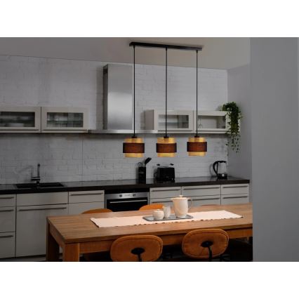 Osram - Lampa wisząca na przewodzie DECOR HORNET 3xE27/10W/230V czarny/złoty