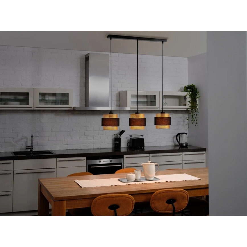 Osram - Lampa wisząca na przewodzie DECOR HORNET 3xE27/10W/230V czarny/złoty