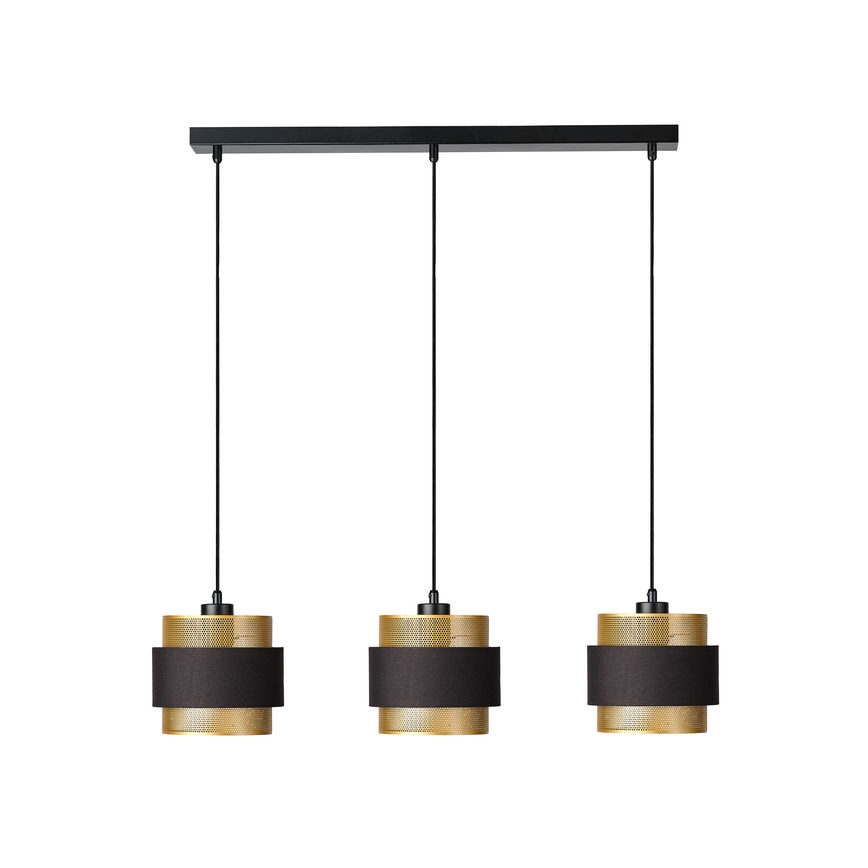 Osram - Lampa wisząca na przewodzie DECOR HORNET 3xE27/10W/230V czarny/złoty