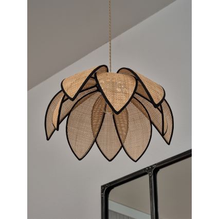 Osram - Lampa wisząca na przewodzie DECOR RATTAN 1xE27/15W/230V śr. 48 cm beżowa/czarna