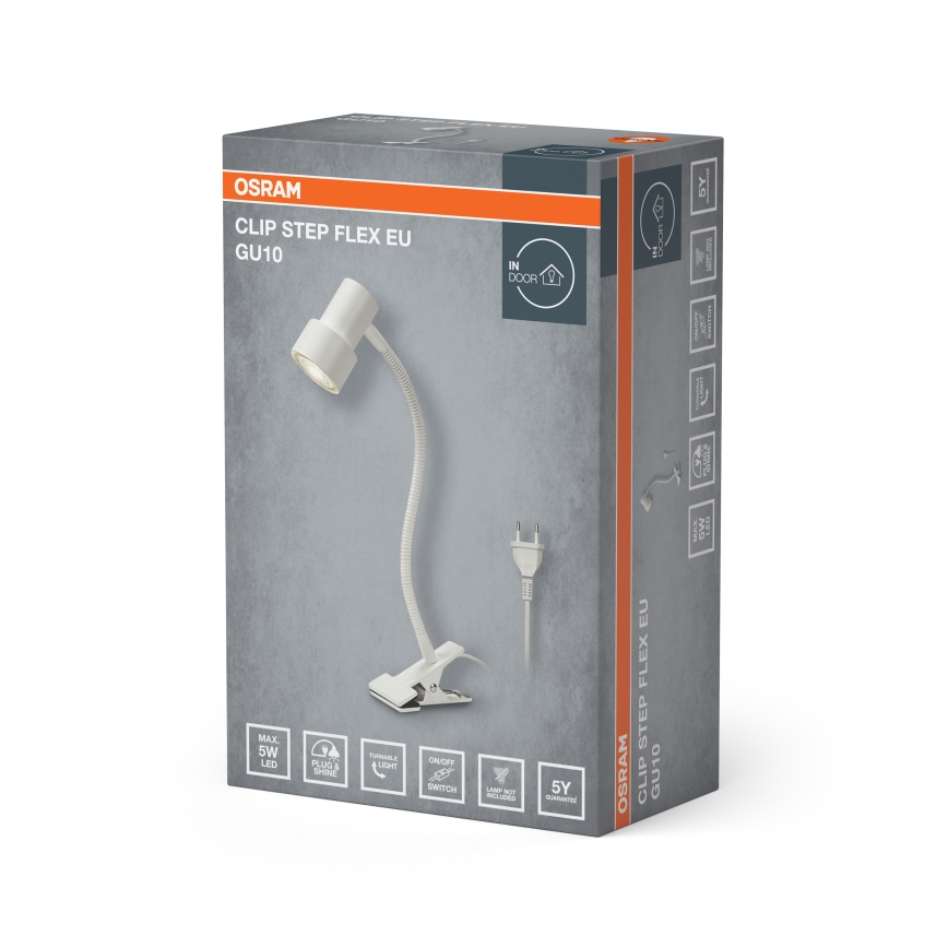 Osram - Lampa z klipsem CLIP STEP FLEX 1xGU10/5W/230V biała