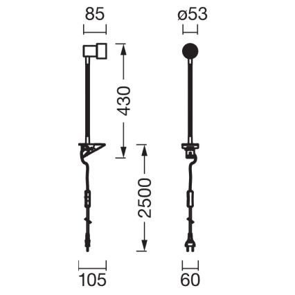 Osram - Lampa z klipsem CLIP STEP FLEX 1xGU10/5W/230V biała