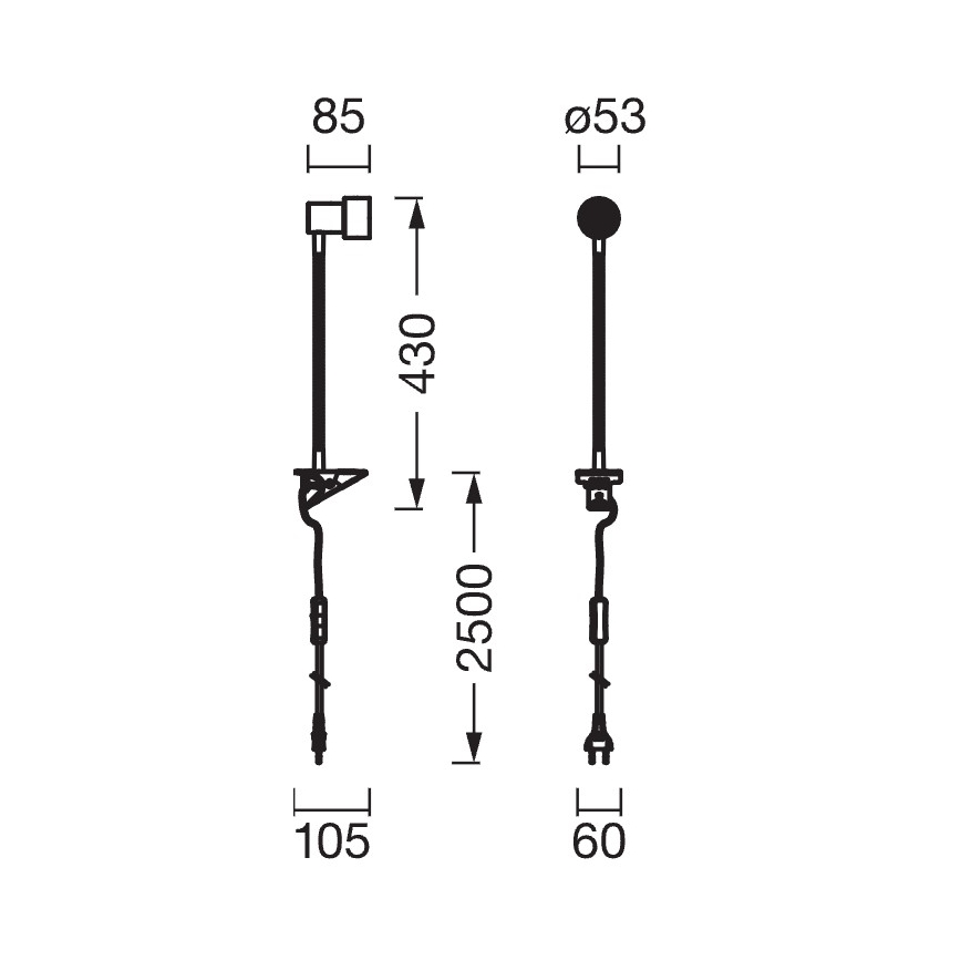 Osram - Lampa z klipsem CLIP STEP FLEX 1xGU10/5W/230V biała