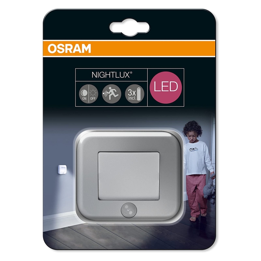 Osram - Lampa zewnętrzna LED z czujnikiem NIGHTLUX LED / 0,25W / 3xAAA IP54