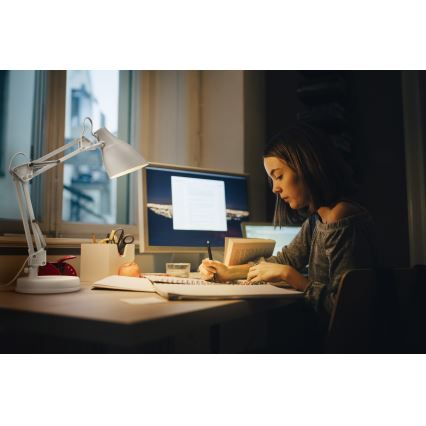 Osram - Lampka biurkowa DESK LINE 1xE27/11W/230V biała