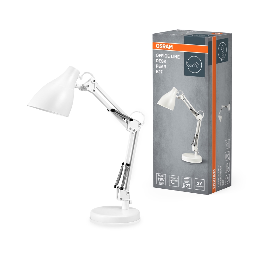 Osram - Lampka biurkowa DESK LINE 1xE27/11W/230V biała