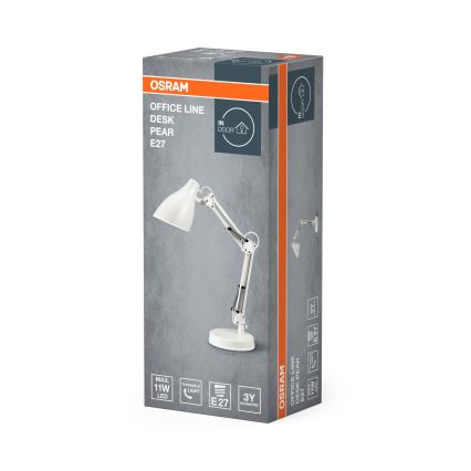 Osram - Lampka biurkowa DESK LINE 1xE27/11W/230V biała