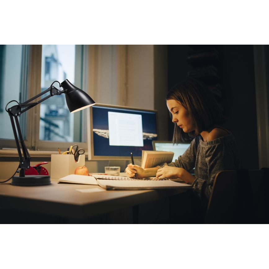 Osram - Lampka biurkowa DESK LINE 1xE27/11W/230V czarna